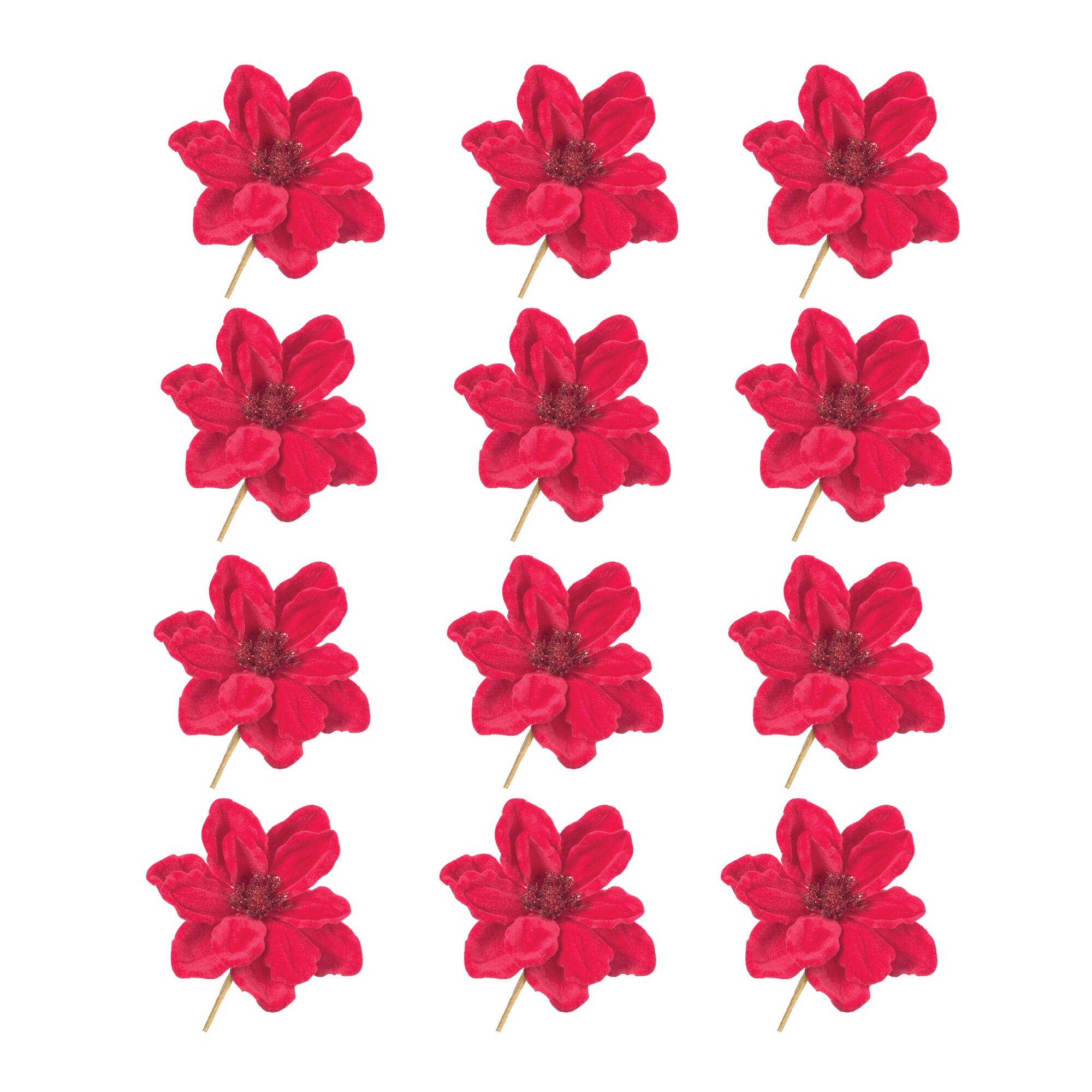 Red Anemone Flower Stems, 12ct.